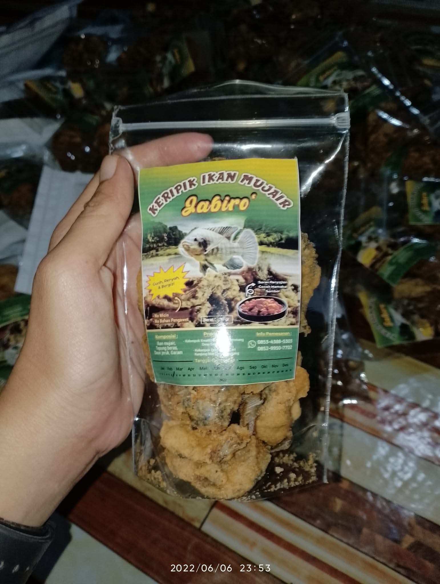 Keripik Ikan Mujair Jabiro Snack Pack